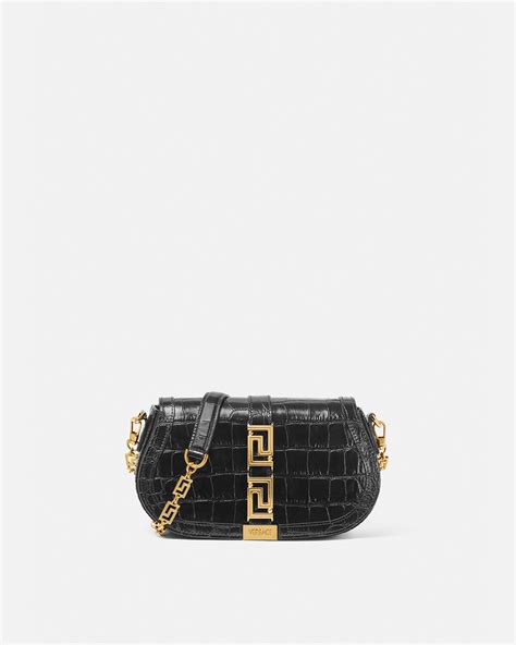 versace medium icon bag|Versace croc shoulder bags.